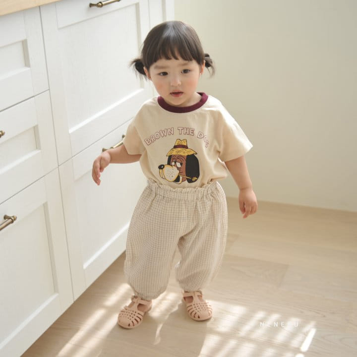 Neneru - Korean Baby Fashion - #babyfashion - Brown Dog Tee - 2