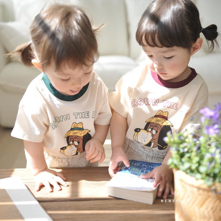 Neneru - Korean Baby Fashion - #babyfever - Brown Dog Tee - 4