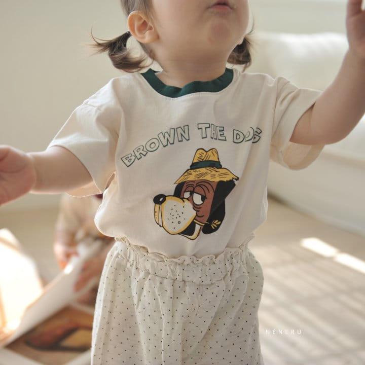 Neneru - Korean Baby Fashion - #babylifestyle - Brown Dog Tee - 5