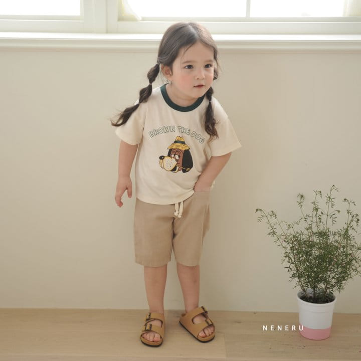 Neneru - Korean Baby Fashion - #babyoutfit - Brown Dog Tee - 8