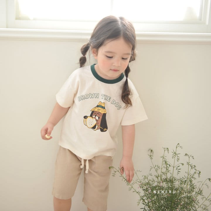 Neneru - Korean Baby Fashion - #babyoutfit - Brown Dog Tee - 9