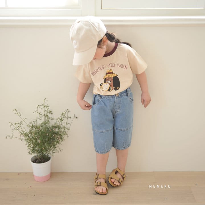 Neneru - Korean Baby Fashion - #onlinebabyboutique - Brown Dog Tee - 11