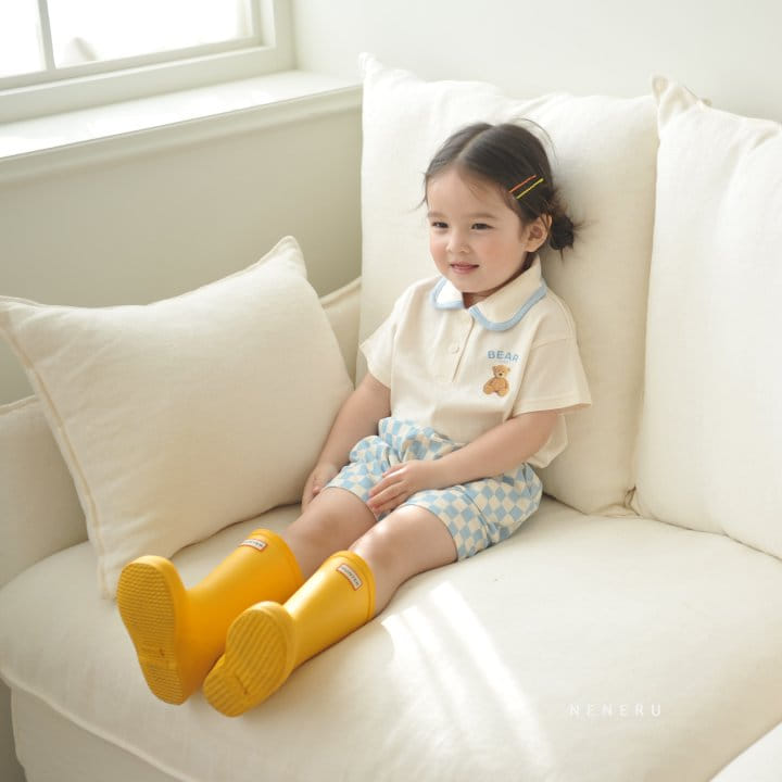 Neneru - Korean Baby Fashion - #onlinebabyshop - Crew Top Bottom Set - 10