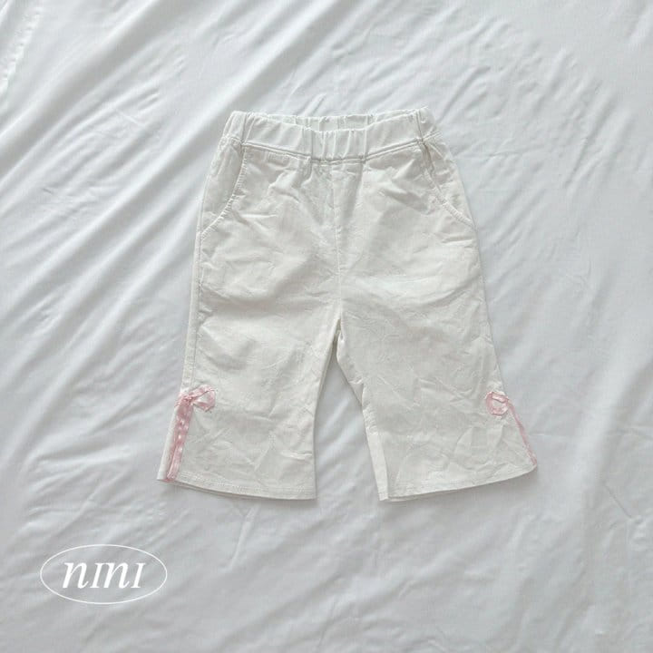 Ninibello - Korean Children Fashion - #Kfashion4kids - Ribbon Slit Boots Cut Pants - 2