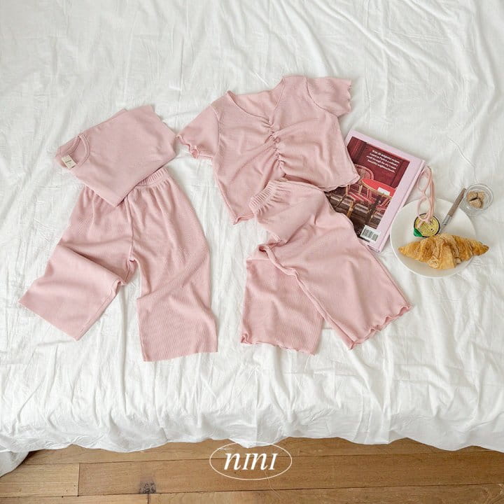 Ninibello - Korean Children Fashion - #childrensboutique - Nini Shirring Pleats Top Bottom Set