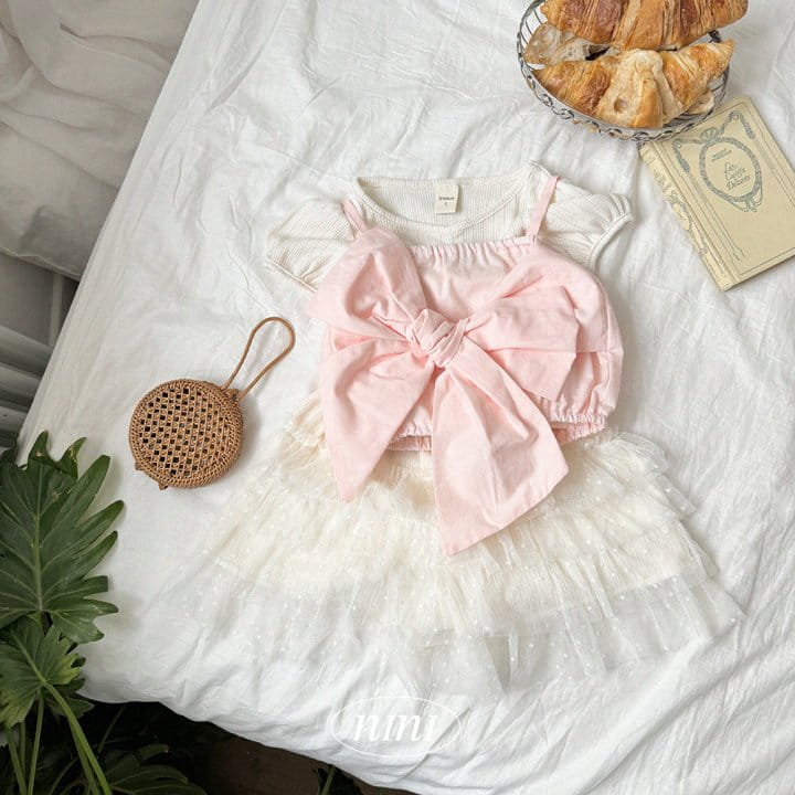 Ninibello - Korean Children Fashion - #designkidswear - Big Ribbon Bustier - 6