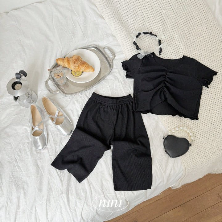 Ninibello - Korean Children Fashion - #discoveringself - Nini Shirring Pleats Top Bottom Set - 3
