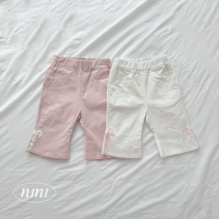 Ninibello - Korean Children Fashion - #kidzfashiontrend - Ribbon Slit Boots Cut Pants