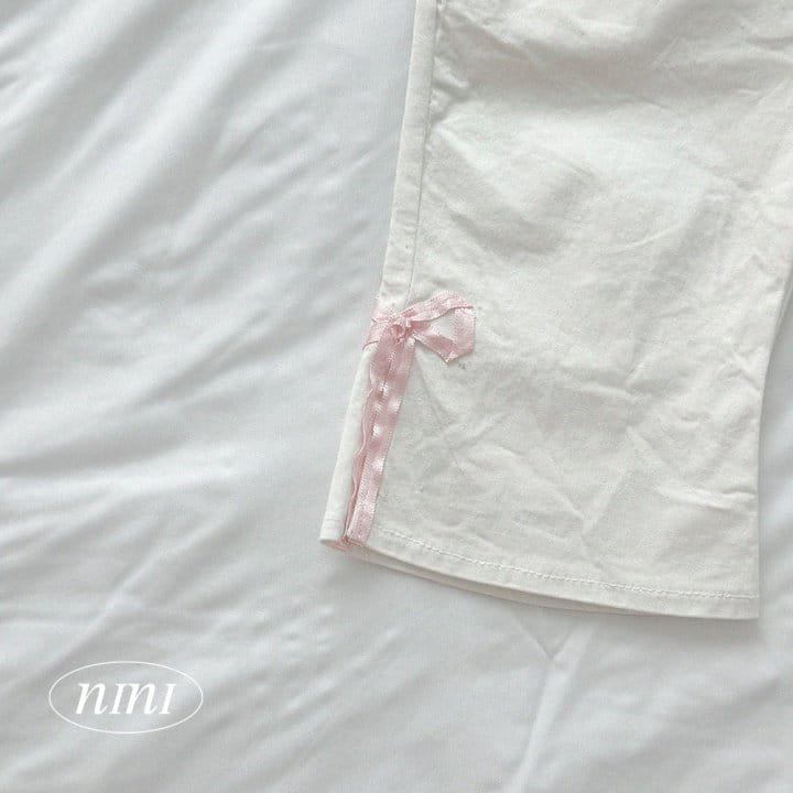 Ninibello - Korean Children Fashion - #littlefashionista - Ribbon Slit Boots Cut Pants - 3