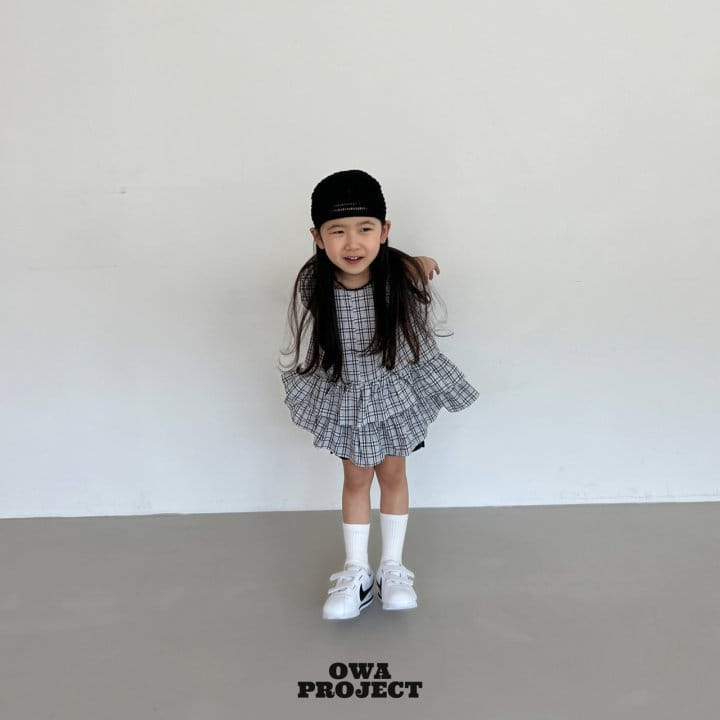 O Wa - Korean Children Fashion - #childofig - Check Kan Kan One-Piece - 9