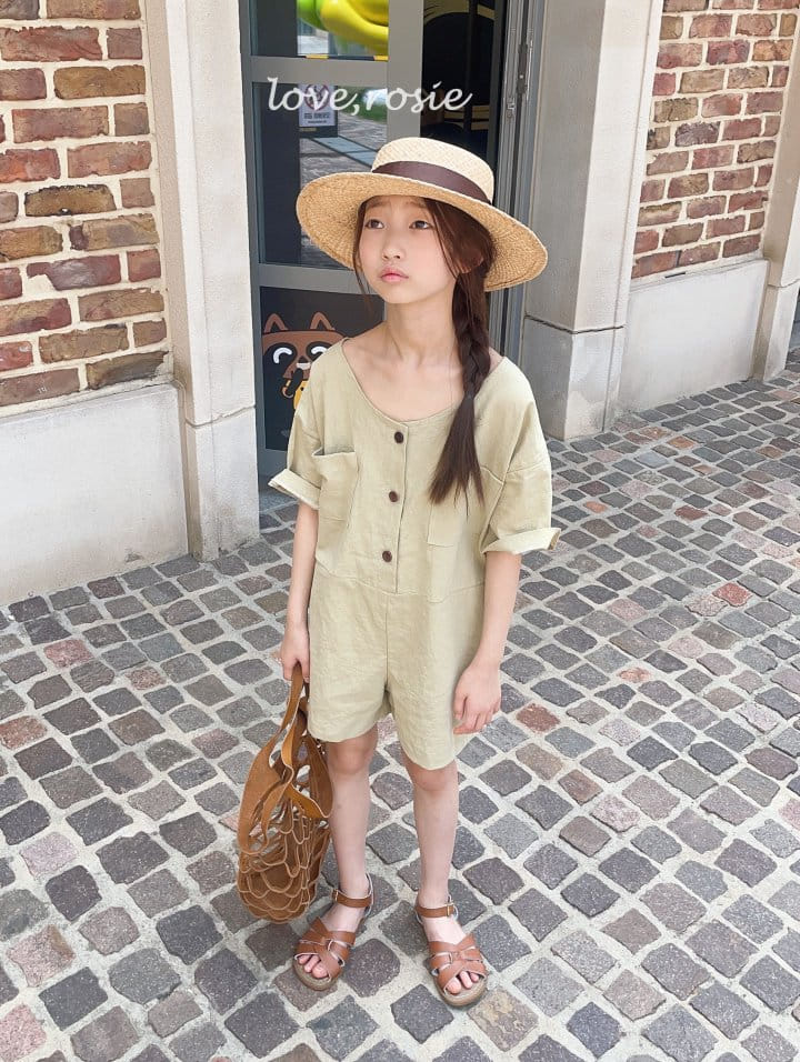 O Wa - Korean Children Fashion - #designkidswear - Nothing Linen Jumpsuit With Mom - 2