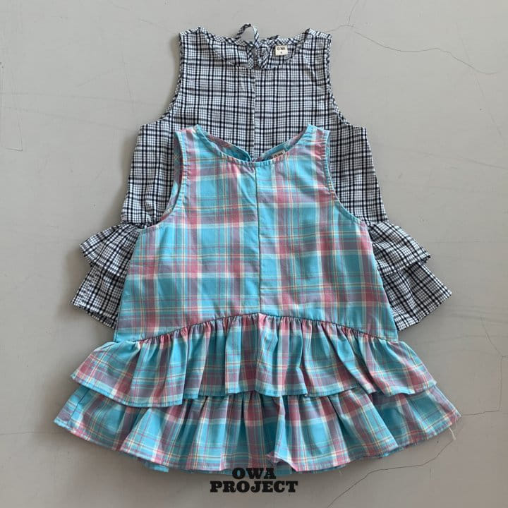 O Wa - Korean Children Fashion - #kidsshorts - Check Kan Kan One-Piece