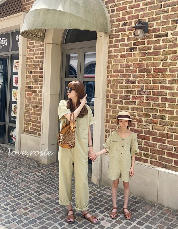 O Wa - Korean Children Fashion - #kidsstore - Nothing Linen Jumpsuit With Mom - 6