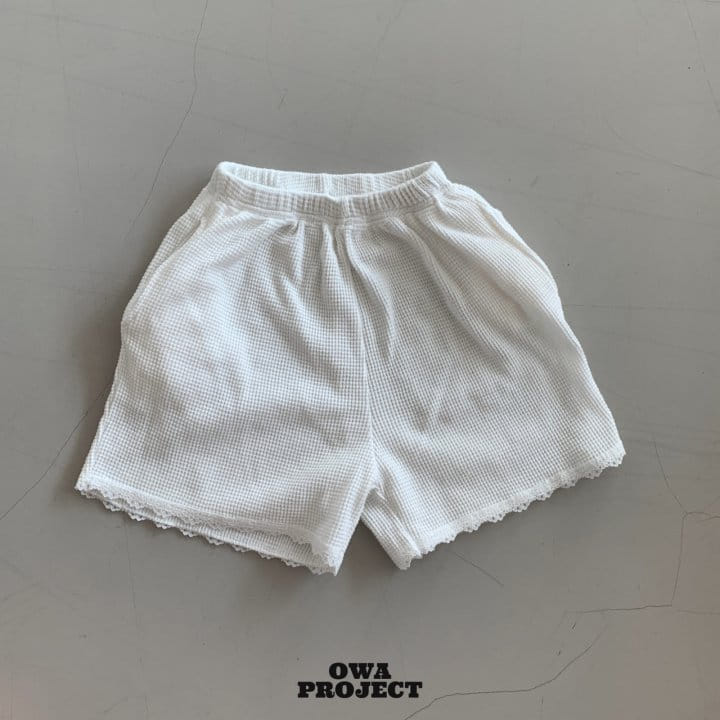 O Wa - Korean Children Fashion - #littlefashionista - Waffle Lace Pants
