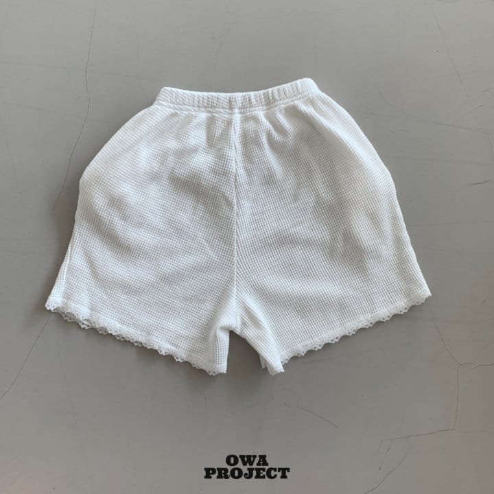O Wa - Korean Children Fashion - #minifashionista - Waffle Lace Pants - 3