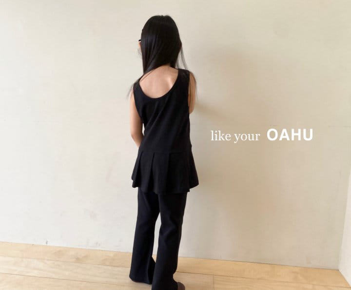 O'Ahu - Korean Children Fashion - #kidsstore - Coco Pleats Long Sleeveless Tee - 7