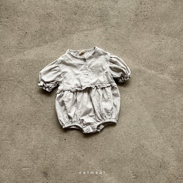 Oatmeal - Korean Baby Fashion - #onlinebabyshop - Bubble Body Suit - 2