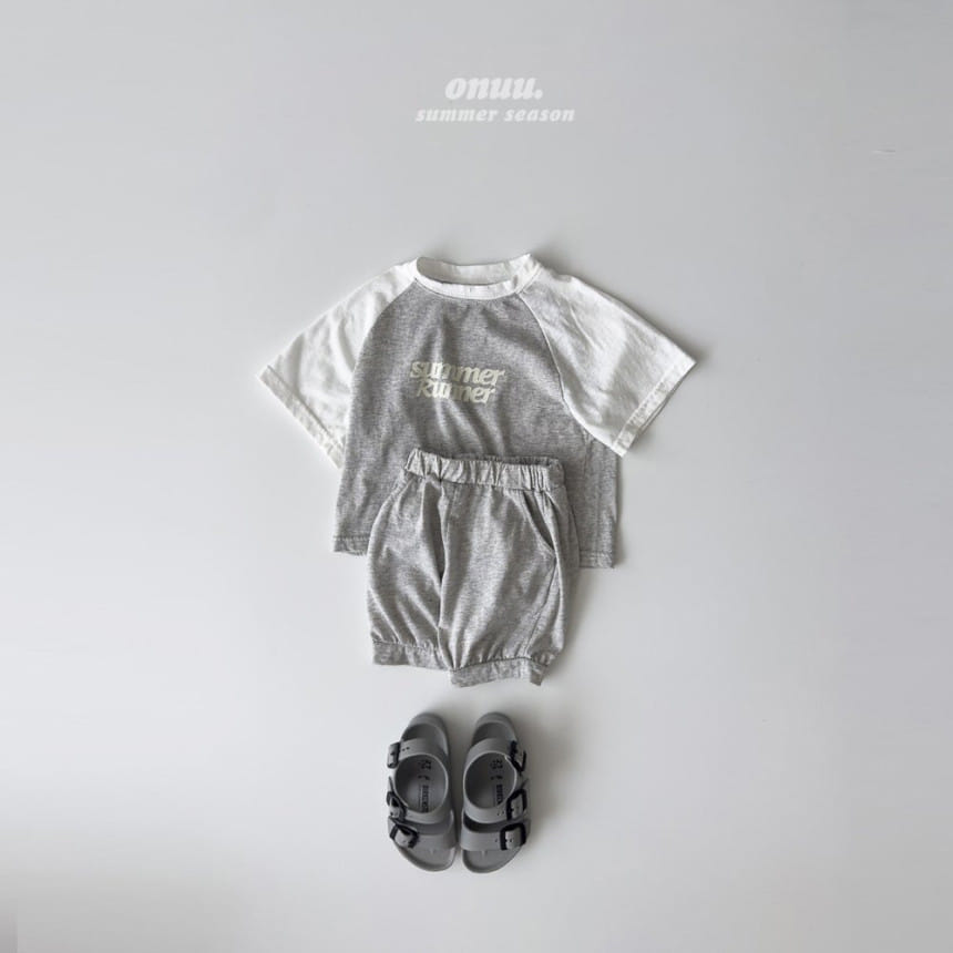 Onu - Korean Children Fashion - #designkidswear - Summer Slub Top Bottom Set - 5