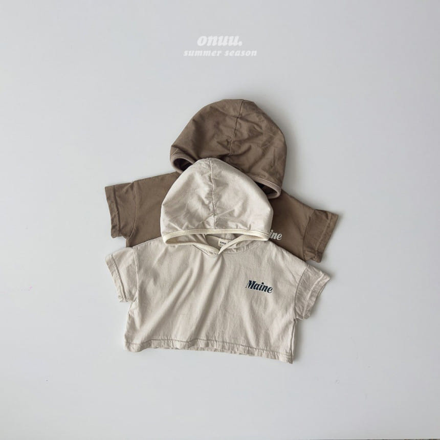 Onu - Korean Children Fashion - #designkidswear - Hoody Short Sleeve Tee