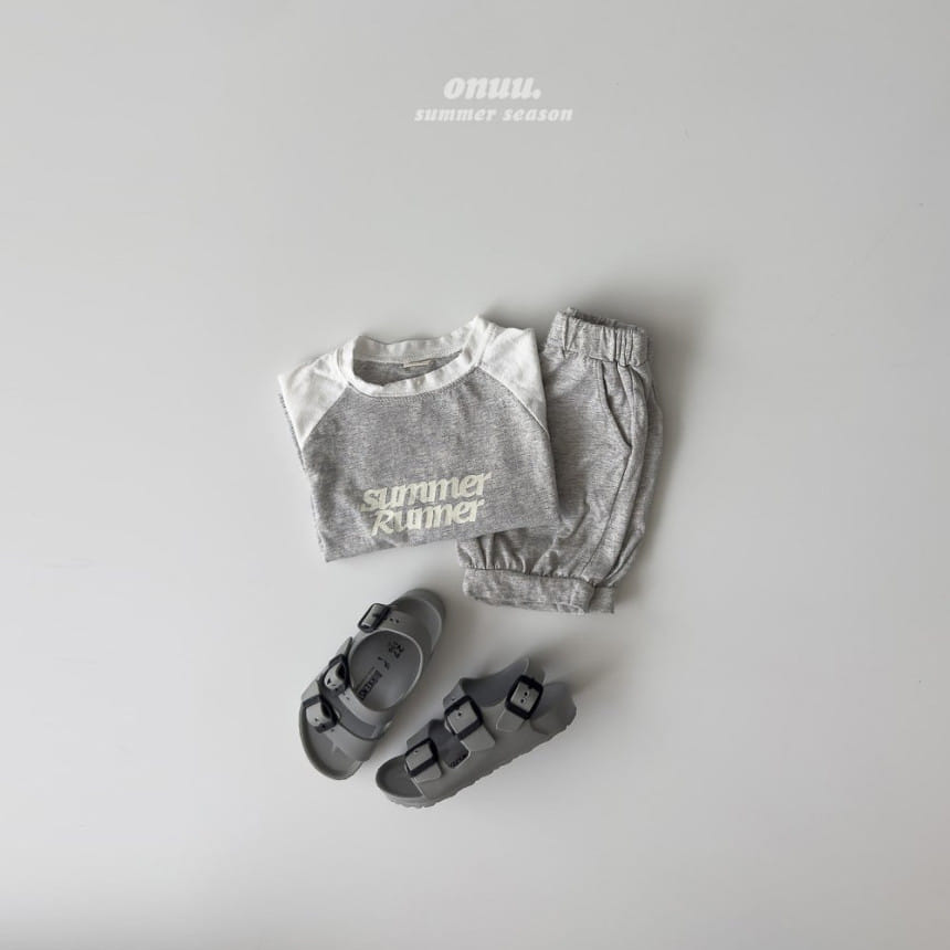 Onu - Korean Children Fashion - #discoveringself - Summer Slub Top Bottom Set - 6