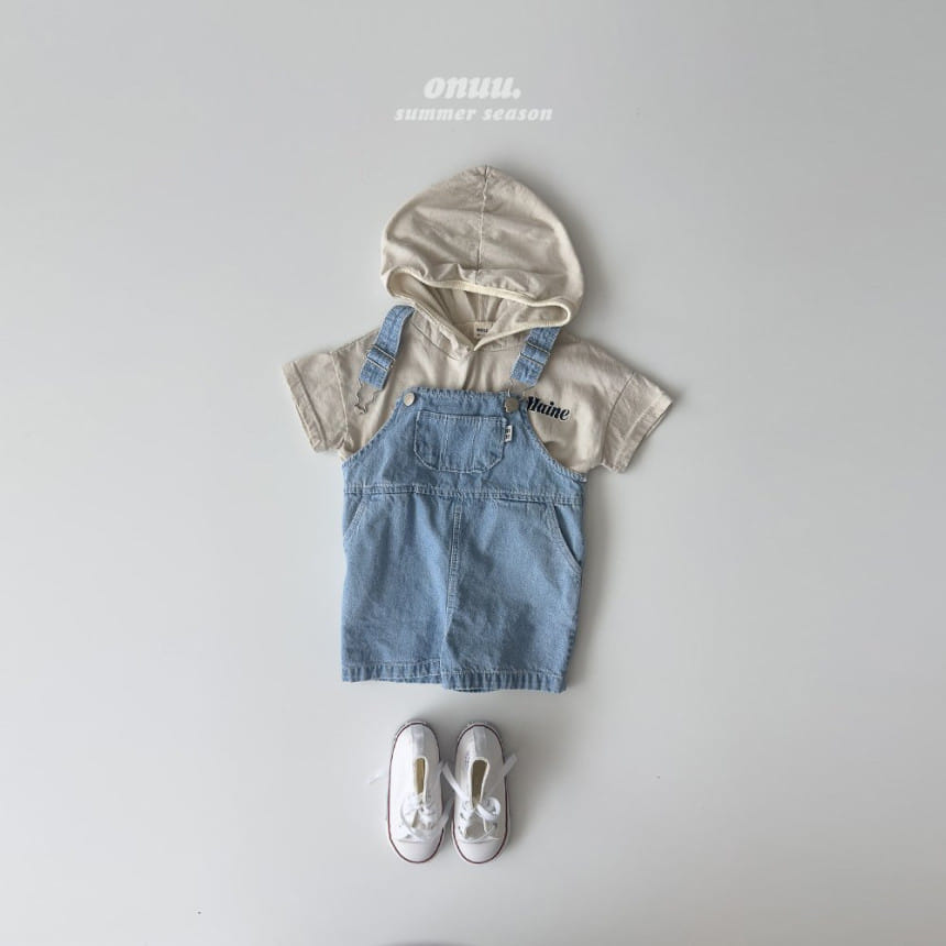 Onu - Korean Children Fashion - #discoveringself - Hoody Short Sleeve Tee - 2
