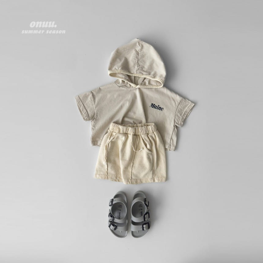 Onu - Korean Children Fashion - #fashionkids - Hoody Short Sleeve Tee - 4