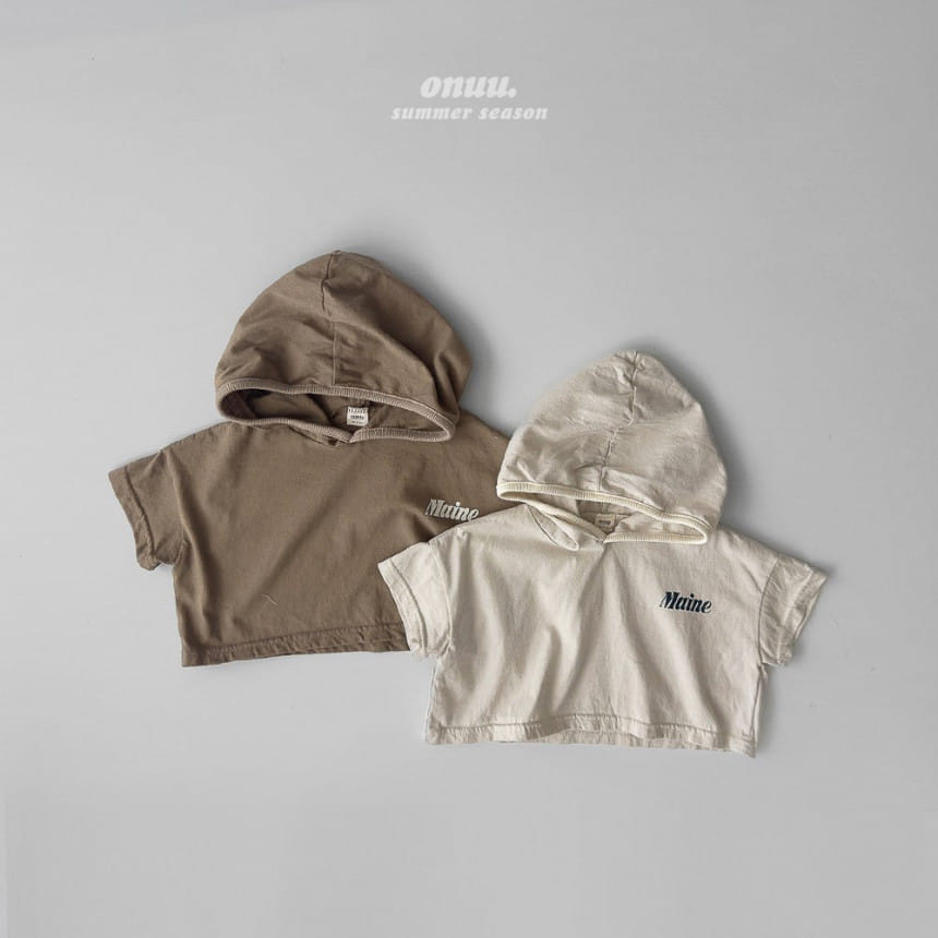 Onu - Korean Children Fashion - #kidzfashiontrend - Hoody Short Sleeve Tee - 6