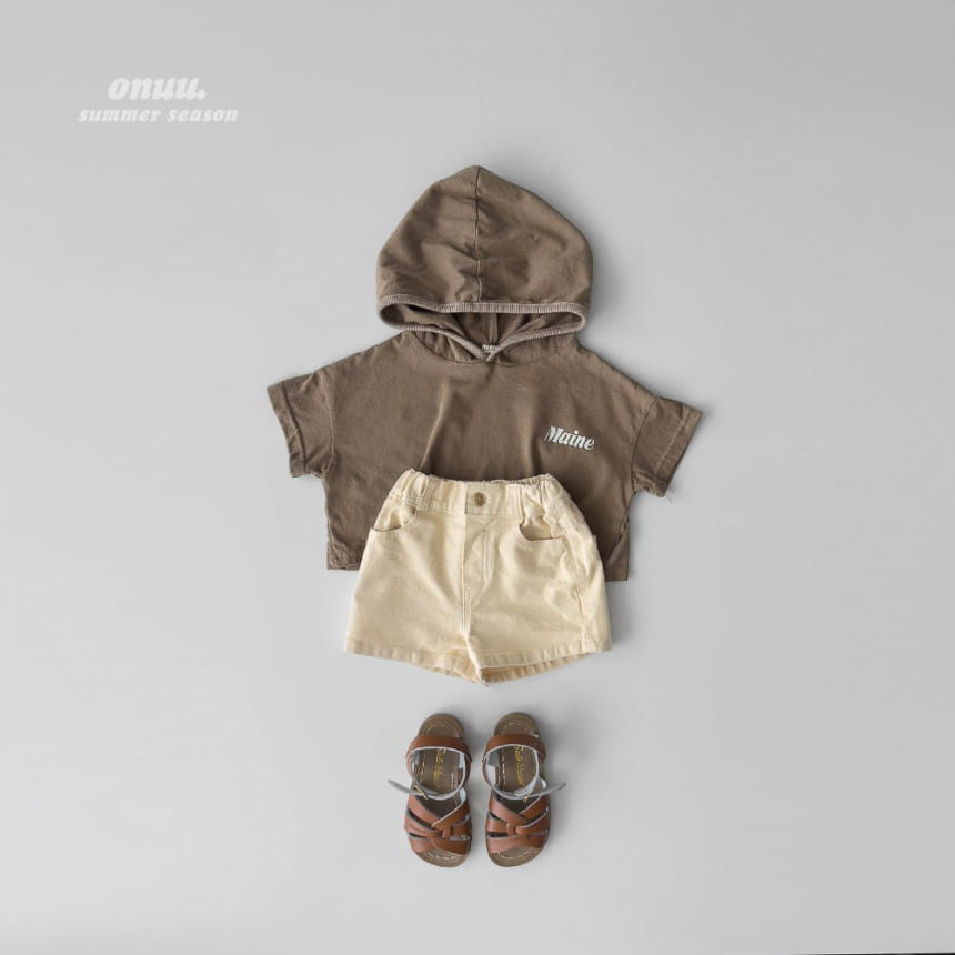 Onu - Korean Children Fashion - #littlefashionista - Hoody Short Sleeve Tee - 8