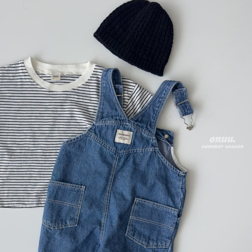 Onu - Korean Children Fashion - #magicofchildhood - Summer Senim Dungarees - 3