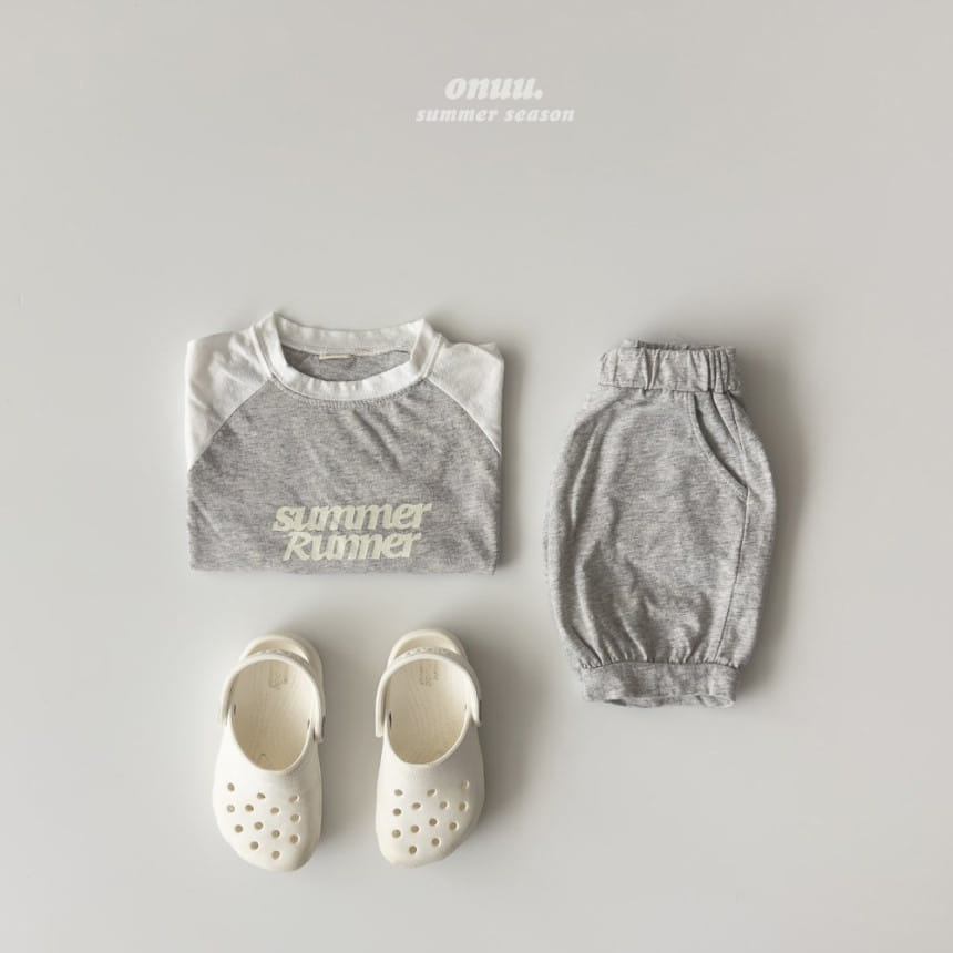 Onu - Korean Children Fashion - #stylishchildhood - Summer Slub Top Bottom Set - 2