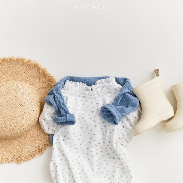 Oott Bebe - Korean Baby Fashion - #babyboutique - Eyelet Puff Body Suit - 10