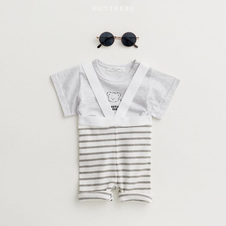 Oott Bebe - Korean Baby Fashion - #babyfashion - Bebe Tight Dungarees Leggings - 2