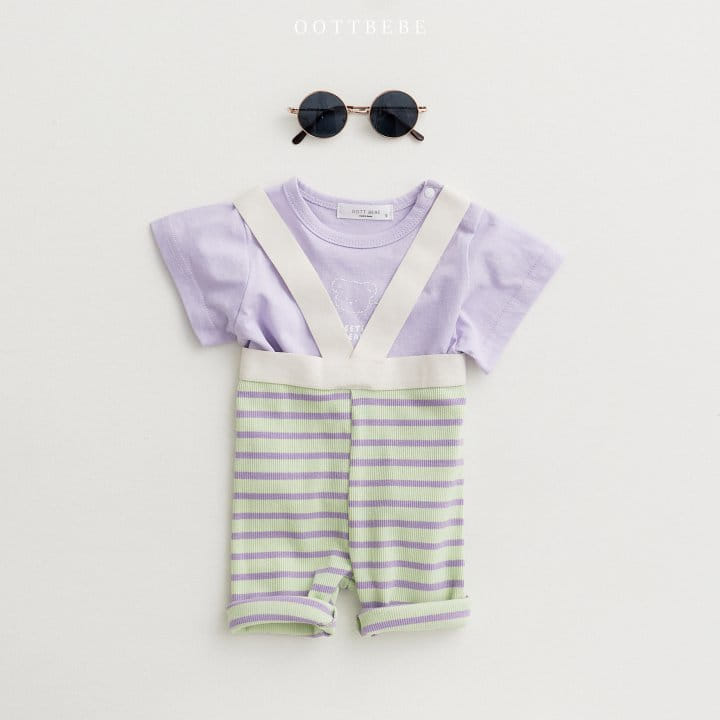 Oott Bebe - Korean Baby Fashion - #babylifestyle - Bebe Tight Dungarees Leggings - 5