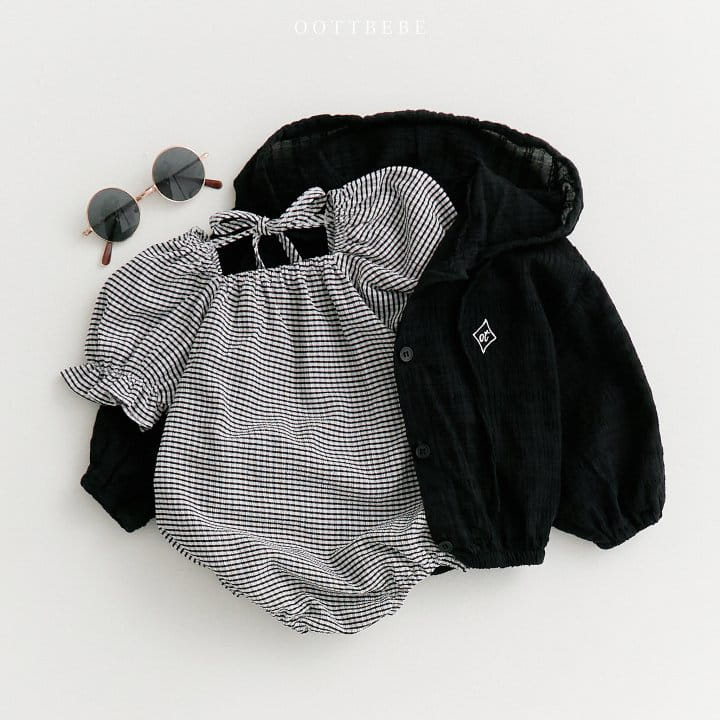 Oott Bebe - Korean Baby Fashion - #babyootd - Check Yoru Body Suit - 6
