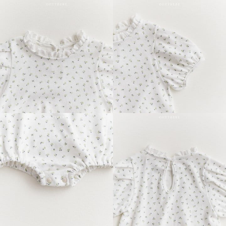 Oott Bebe - Korean Baby Fashion - #babyoutfit - Eyelet Puff Body Suit - 5