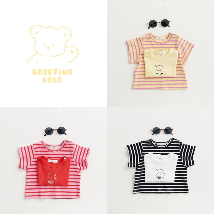 Oott Bebe - Korean Baby Fashion - #babywear - Bebe Greeting 1+1 Tee - 8