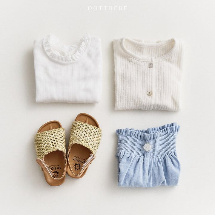 Oott Bebe - Korean Children Fashion - #Kfashion4kids - Eyelet Puff Tee - 6
