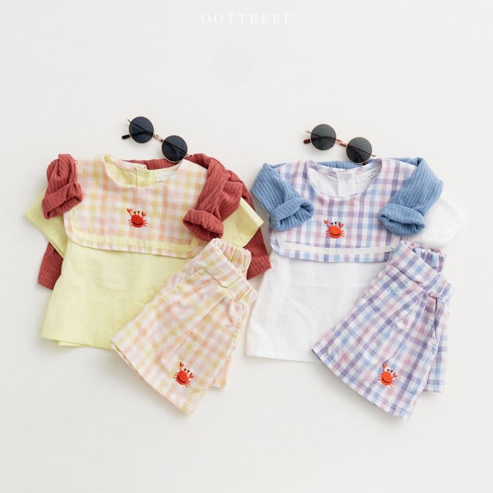 Oott Bebe - Korean Children Fashion - #childofig - Crap Collar Top Bottom Set - 9