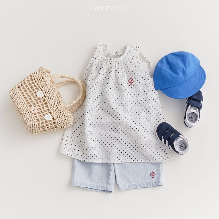 Oott Bebe - Korean Children Fashion - #childofig - Shirring Sleeveless Long Blouse - 2