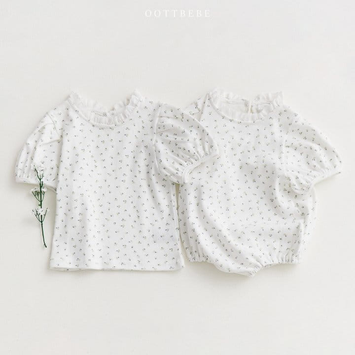 Oott Bebe - Korean Children Fashion - #childofig - Eyelet Puff Tee - 11