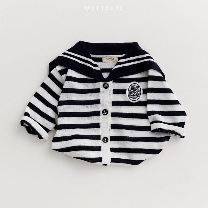 Oott Bebe - Korean Children Fashion - #childofig - Summer Sailor Knit Cardigan - 5