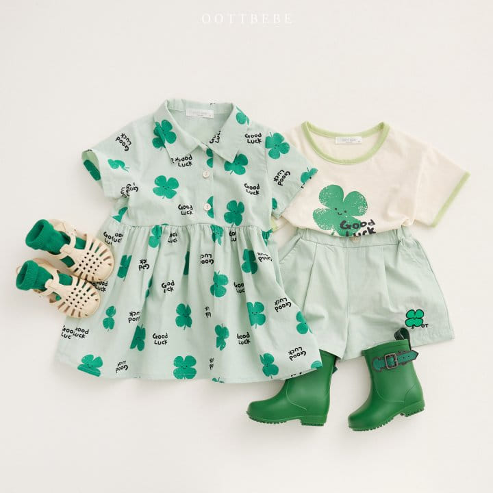 Oott Bebe - Korean Children Fashion - #childofig - Clover Collar One-Piece - 9