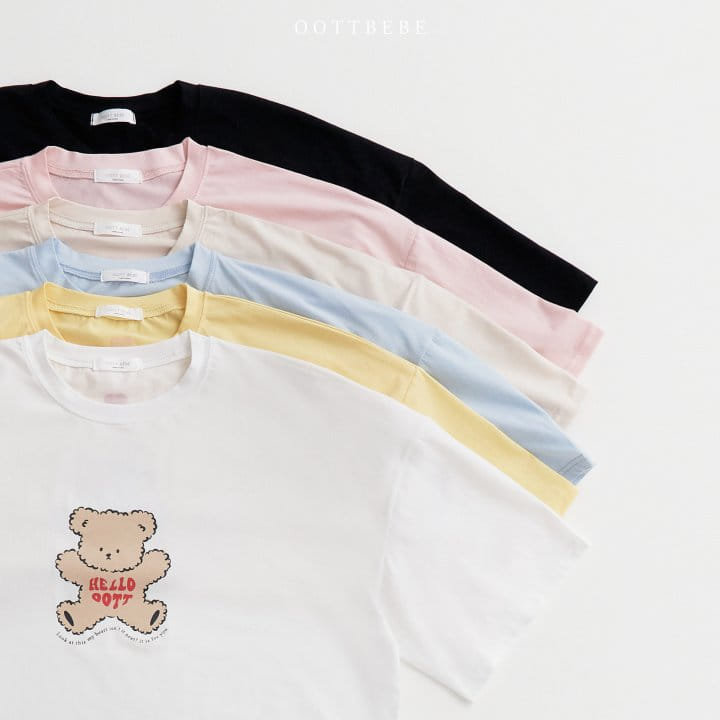Oott Bebe - Korean Children Fashion - #childrensboutique - Adult Hello Oott Tee - 9