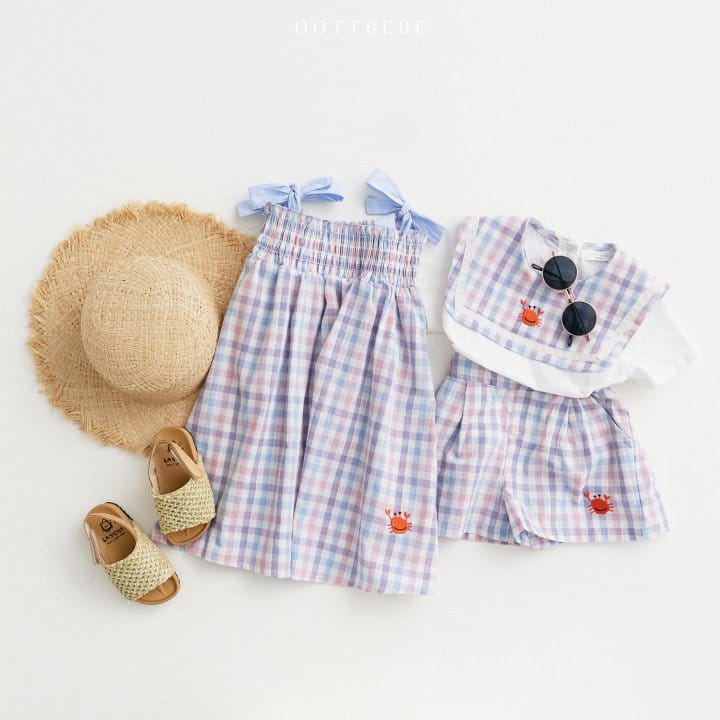 Oott Bebe - Korean Children Fashion - #designkidswear - Crap Collar Top Bottom Set - 11
