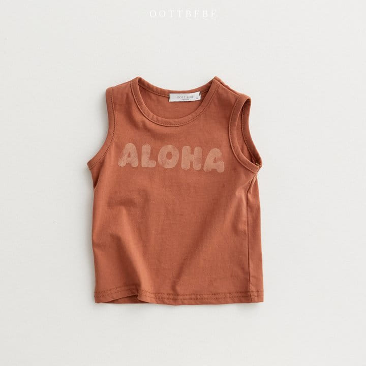 Oott Bebe - Korean Children Fashion - #designkidswear - Mood Aroha Sleeveless Tee - 3