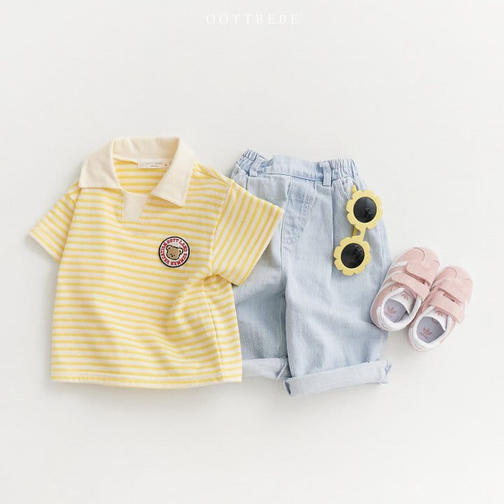Oott Bebe - Korean Children Fashion - #discoveringself - Oott Land ST Collar Tee - 6