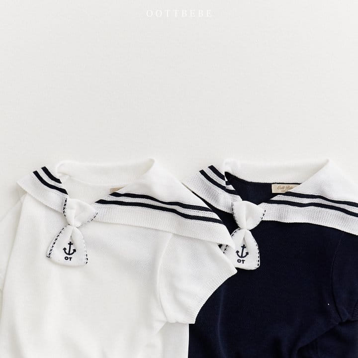 Oott Bebe - Korean Children Fashion - #fashionkids - Marine Sailor Knit Tee - 9