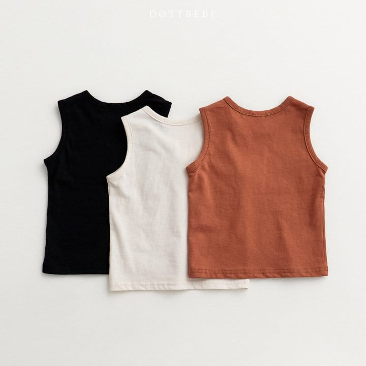 Oott Bebe - Korean Children Fashion - #fashionkids - Mood Aroha Sleeveless Tee - 5