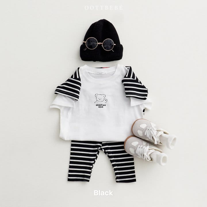 Oott Bebe - Korean Children Fashion - #fashionkids - Greeting 1+1 Tee - 2