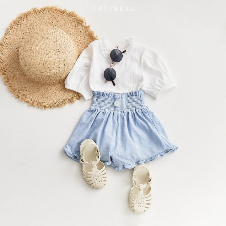 Oott Bebe - Korean Children Fashion - #fashionkids - Frill Smoke Shorts - 4